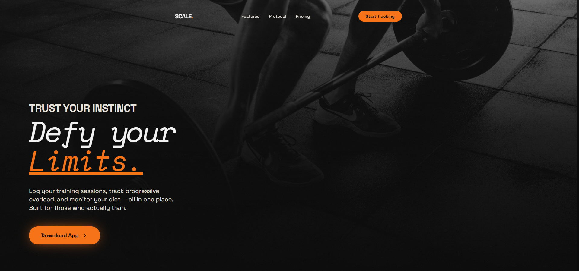 Preview da landing page do projeto SCALE